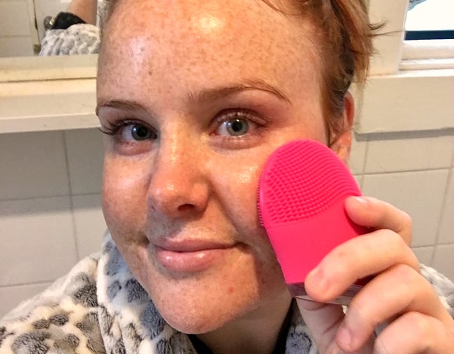 Silicone facial store cleanser brush