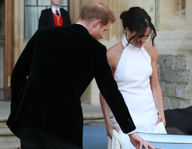 Markle wore two dresses by female designers. Image: Getty.