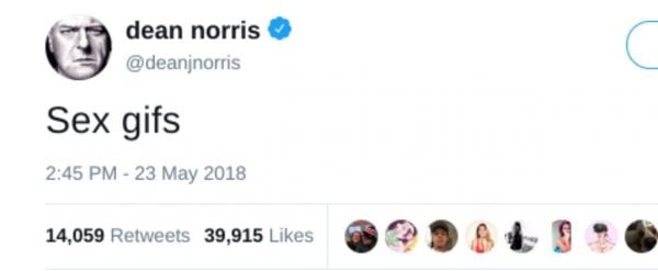 The Dean Norris Sex S Tweet Is What We All Needed This Friday 