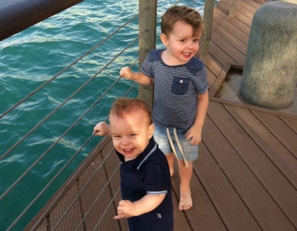 toddler and baby