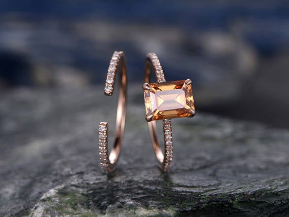 Topaz engagement ring