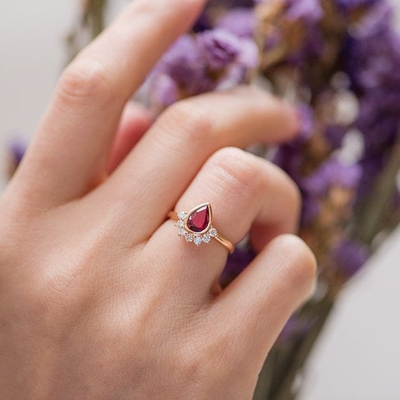 Ruby engagement ring