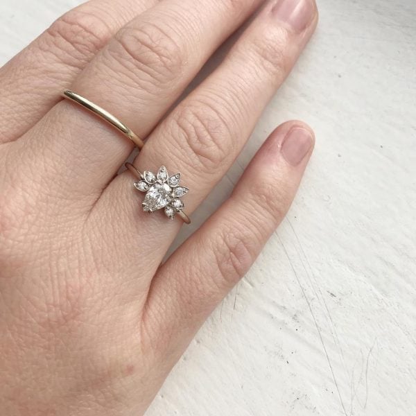 Half Halo engagement ring