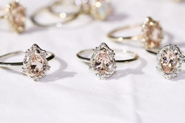 Morganite engagement rings