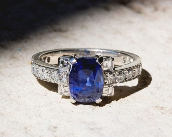 Sapphire engagement ring