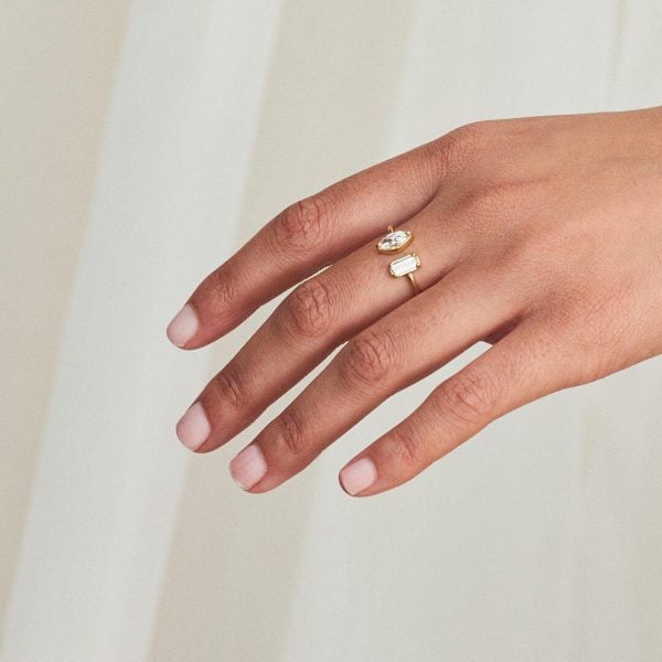 Cuff engagement ring