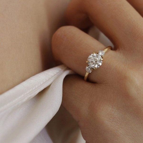 3 diamond engagement ring