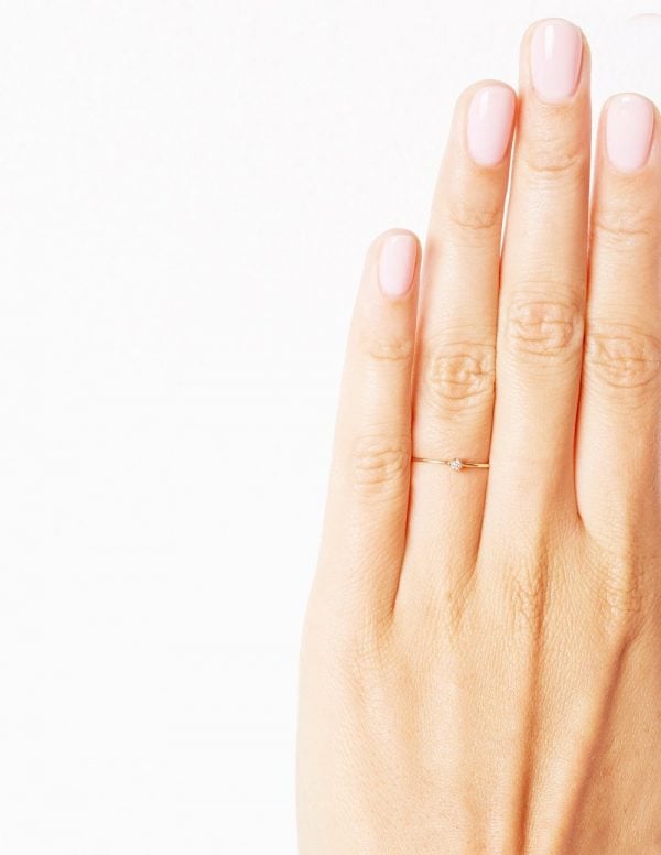 Minimalist engagement rings