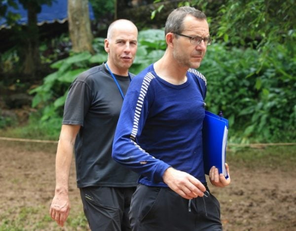 Rick Stanton (left) and John Volanthen in Chiang Rai province, Thailand. Image: AP