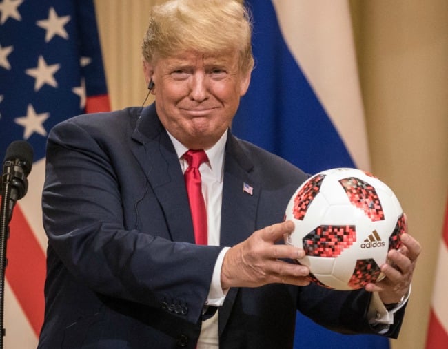 Image result for donald trump soccer