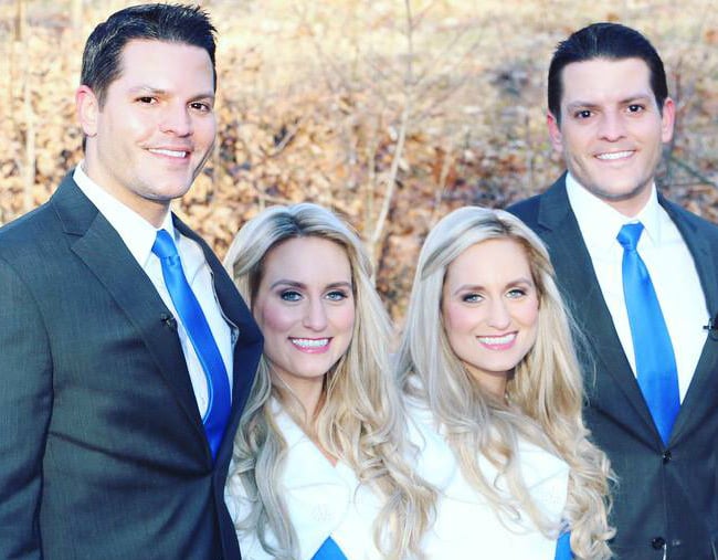 Twins Married Twins In Big Double Wedding See Their Identical Dresses