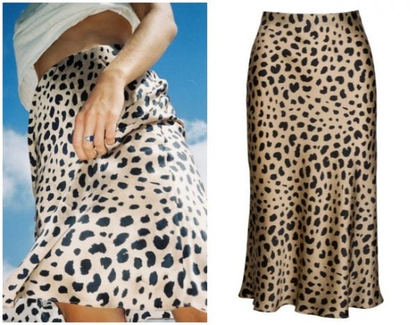 leopard print midi skirt glassons