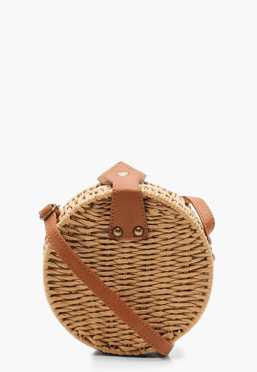 ASOS Design Round Rattan Cross Body Bag