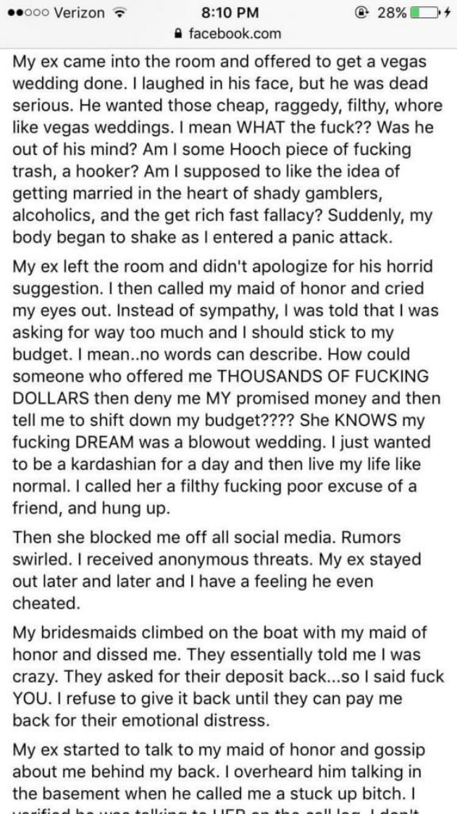 viral bride rant
