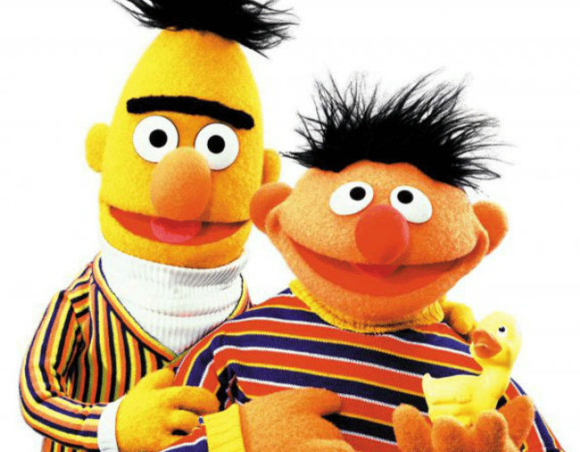 bert and ernie gay memes gif