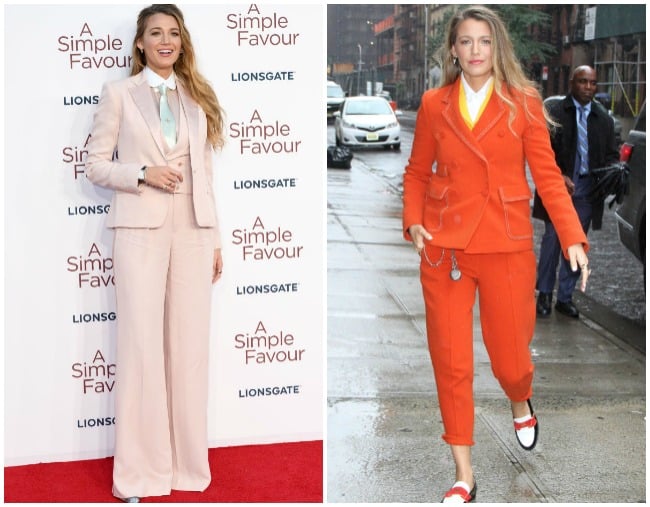 Blake Lively's Pantsuits for 'A Simple Favor' Press Tour: Pics