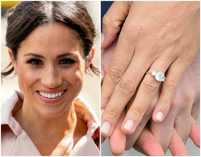 Meghan markle replica engagement on sale ring