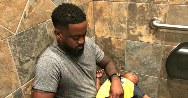 baby changing tables in men's bathrooms