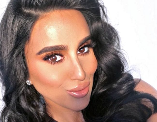 Lilly Ghalichi's Instagram birth announcement included a plug for lashes.