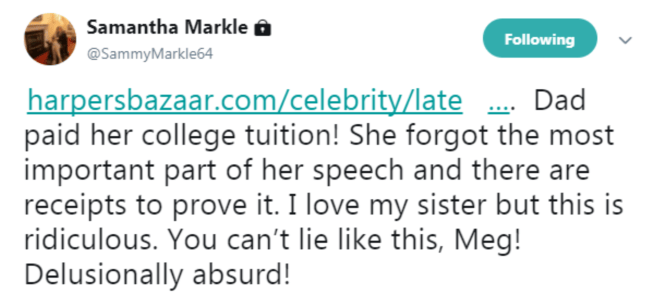 samantha markle tweet