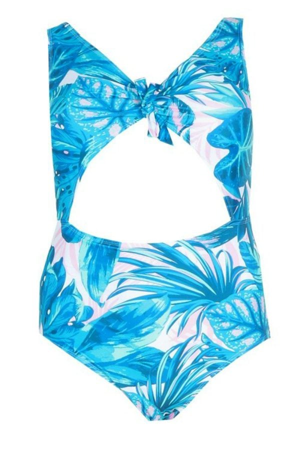 Plus-Tropical-Print-Cut-Out-Swimsuit