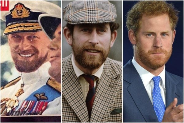 Prince Phillip, Prince Charles, Prince Harry