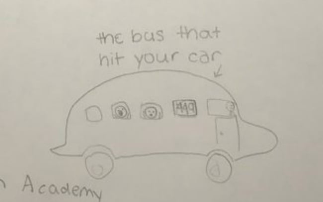 drawing of school bus