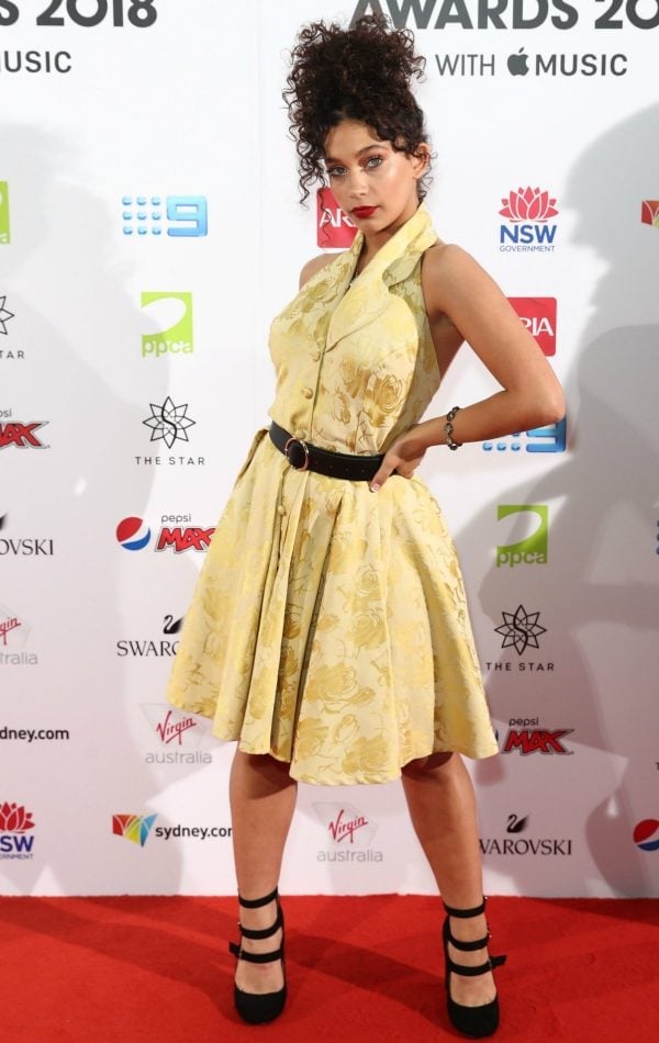 ARIA Awards 2018 red carpet Jayme Jo Massoud