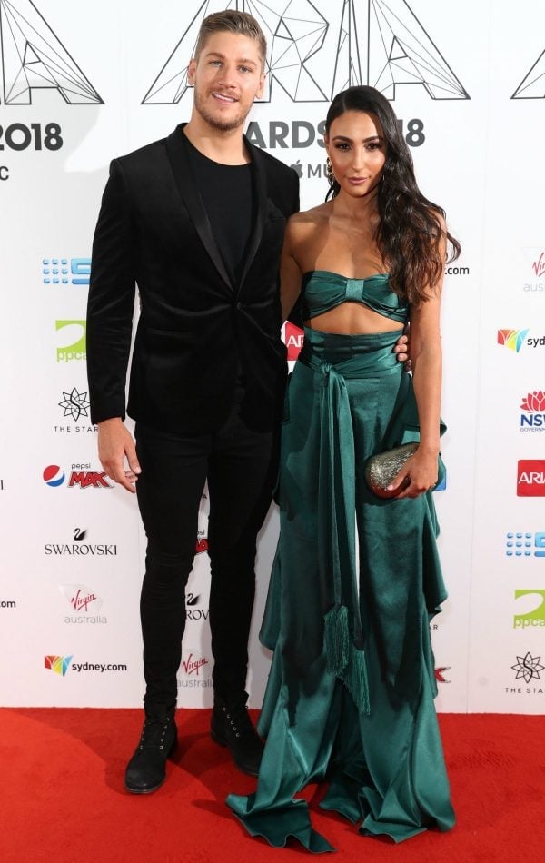 ARIA Awards 2018 red carpet Love Island's Dom Thomas and Tayla Damir