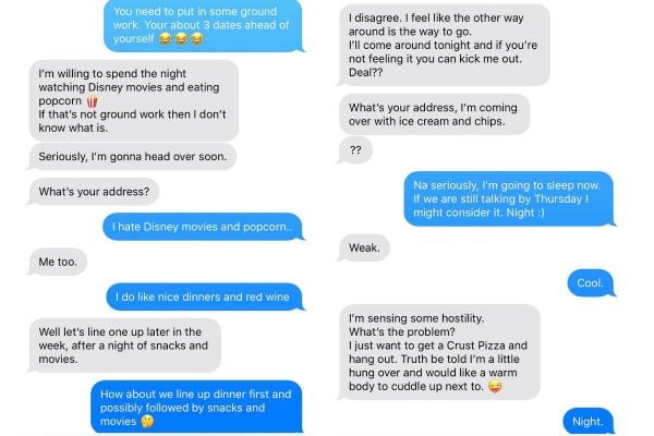 The text message dating fail that proves romance is dead once and for all.