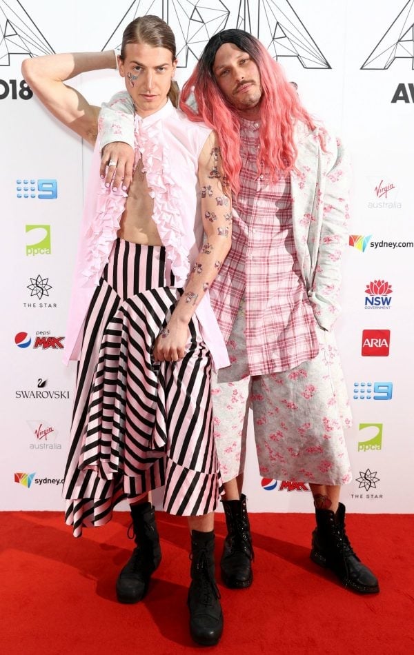ARIA Awards 2018 red carpetChristian Wilkins and Andrew Kelly