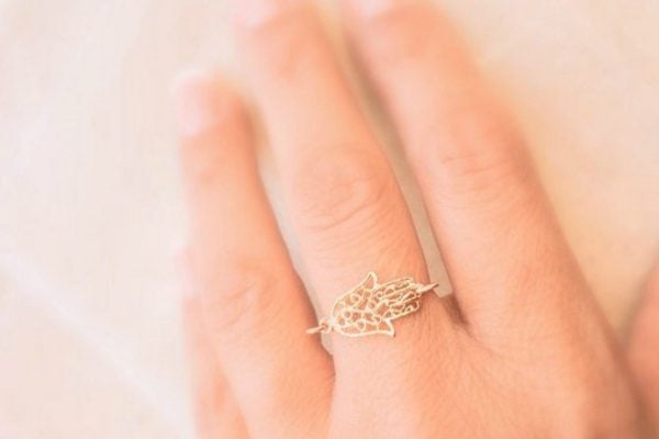 meghan markle style ring hamsa hand