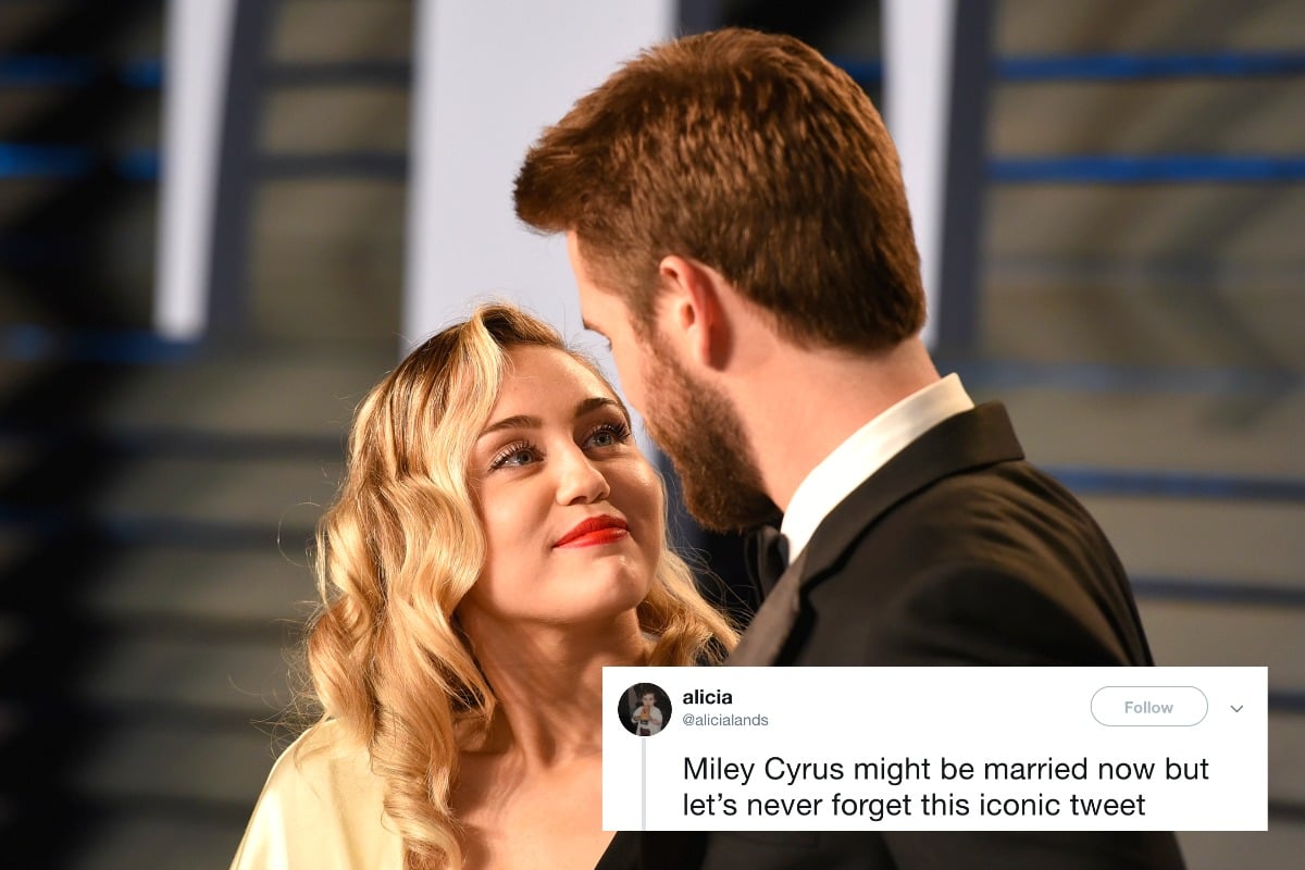 Days after Miley Cyrus' wedding, Twitter remembers this breakup tweet.