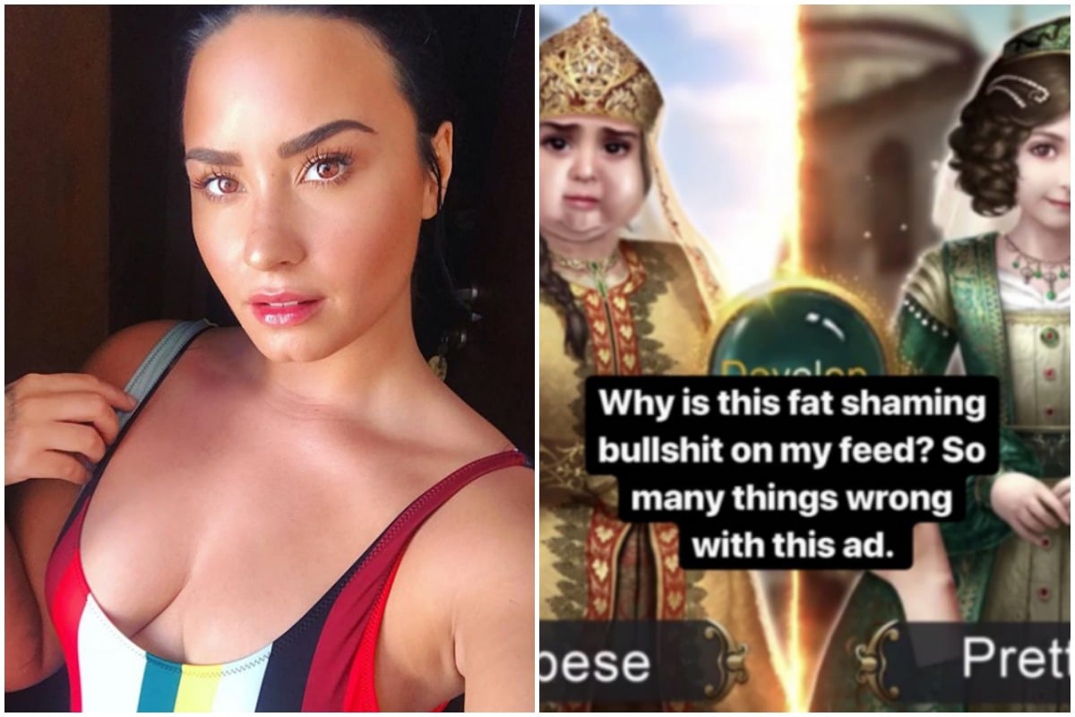 Demi Lovato Calls Out 'Fat Shaming' Ad in Her Instagram Feed