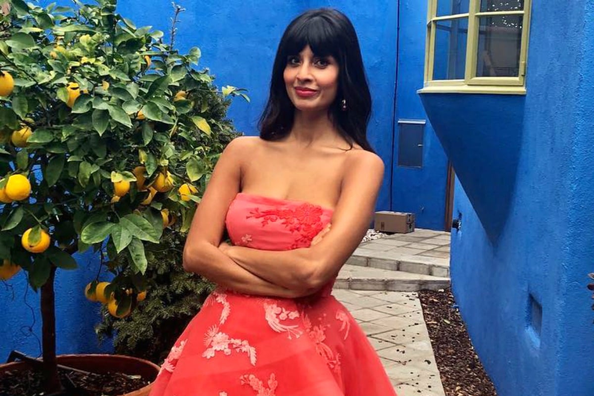 Jameela jamil shop golden globes dress