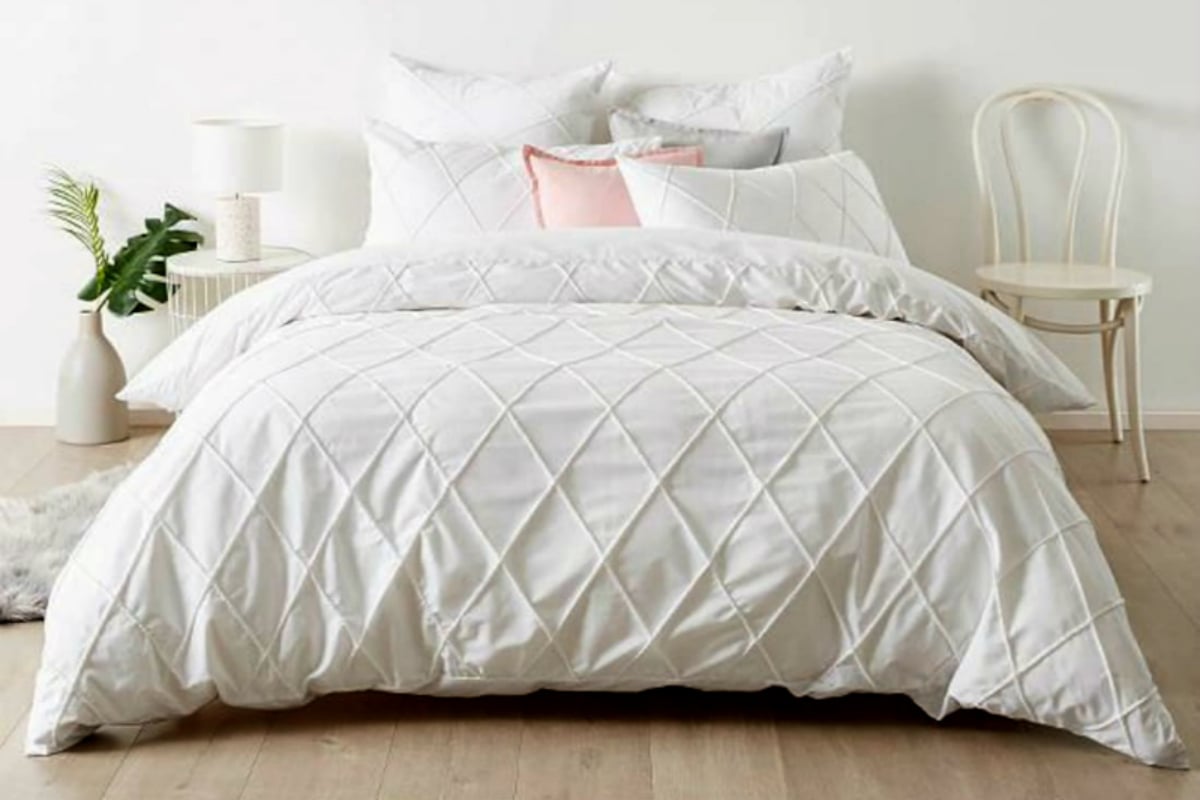 target white bed