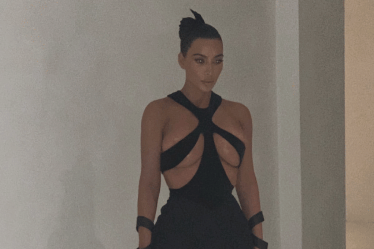 Kim Kardashian fashion: The naked dress to end all naked dresses.