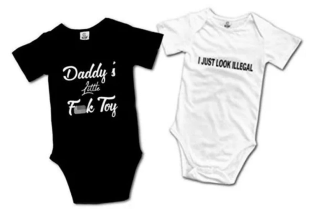 Toddler Banned Sex - Online retailer bans baby clothing with inappropriate slogans.