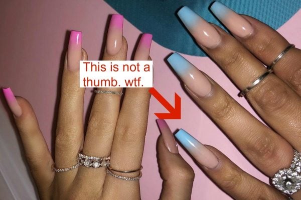 Kylie Jenner pregnant nails