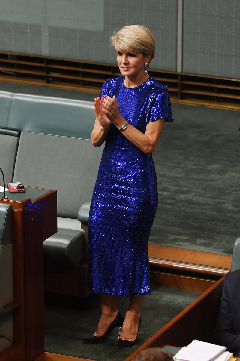 julie bishop budget dress