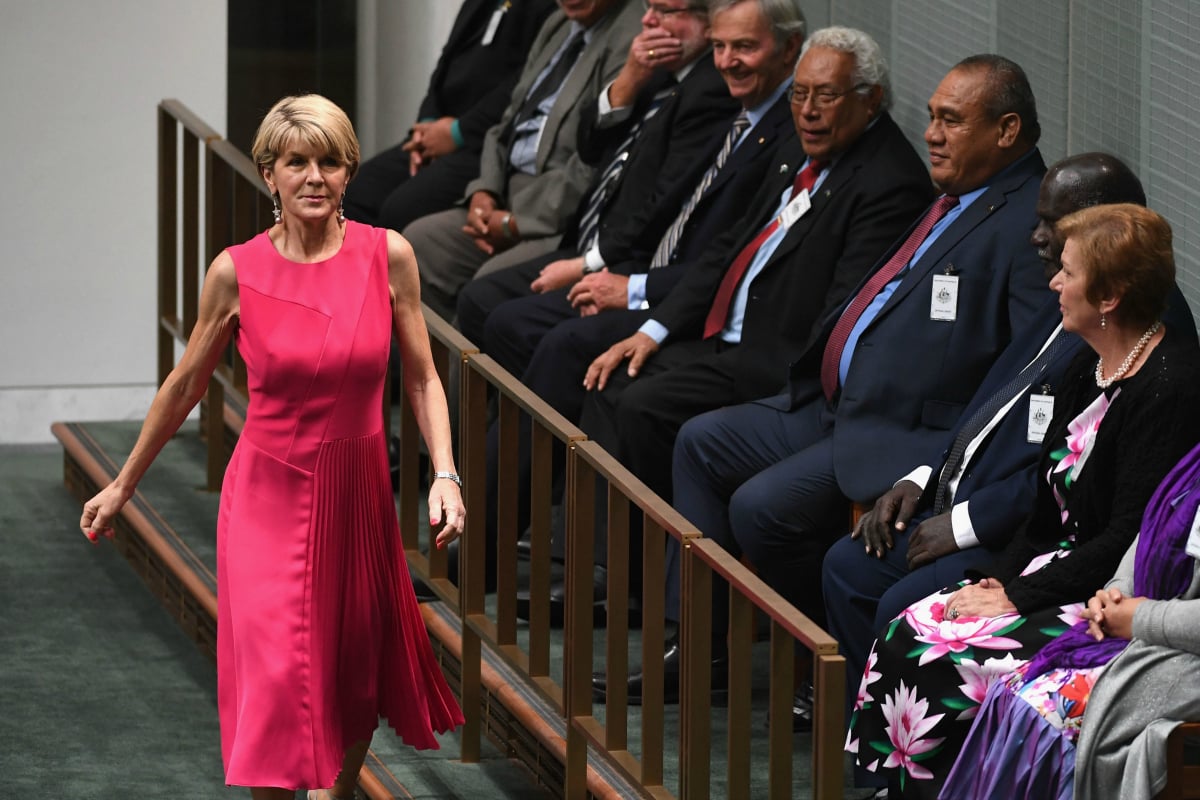 Julie bishop shop red dress