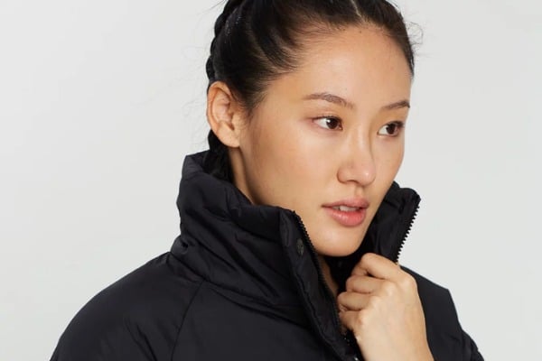 The $60 Cotton On puffer jacket bringing warmth to winter workouts.