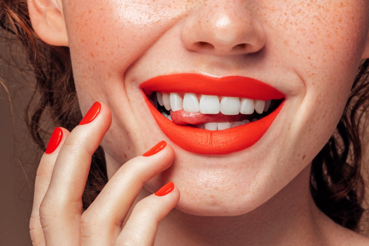 red orange lipstick swatches