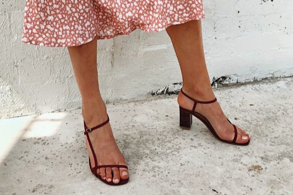 Naked strappy heels are in. Get your toes in some this winter