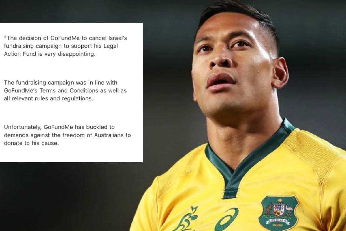 Israel Folau GoFundMe news: His reps have released a statement.