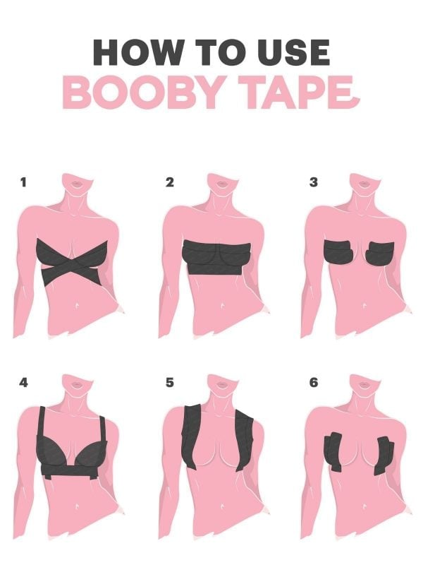 Boob Tape- Boobytape for Breast Lift Sweat Proof Boobtape for Large Breasts,  Boobtape & Nipple Cover In Body Tape Set 