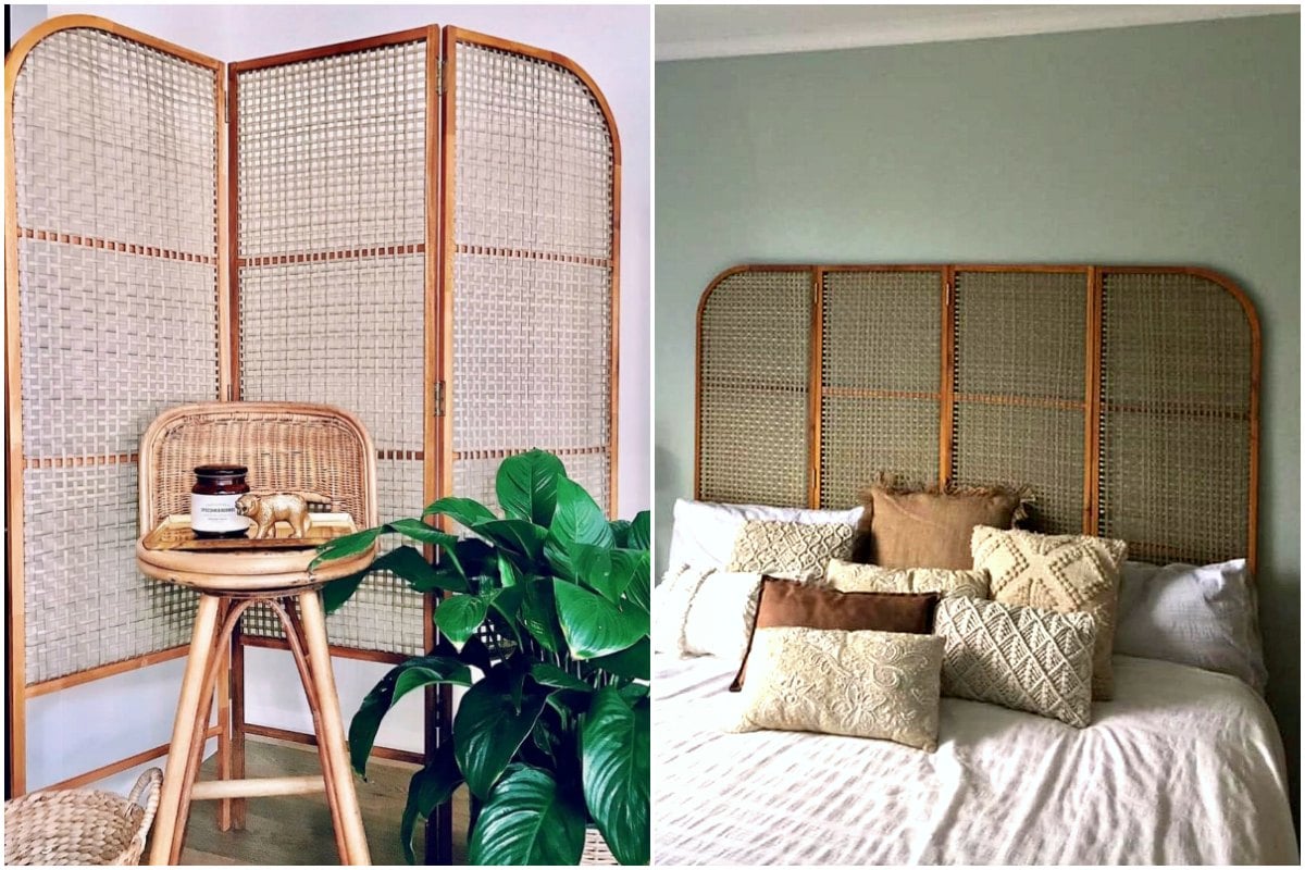 This Kmart Room Screen Turned Head Board Is The Kmart Hack You Need