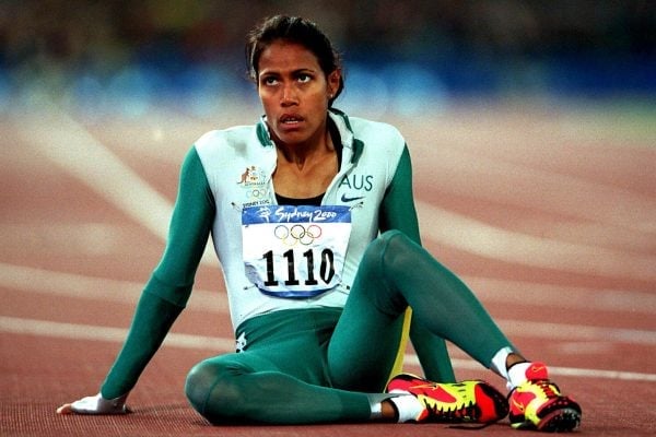 Cathy Freeman was 'disappointed' with her gold-medal-winning time...