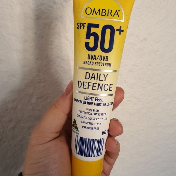 OMBRA Daily Defence Face Sunscreen SPF 50+.