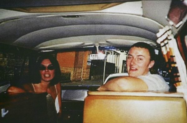 Joanne Lees and Peter Falconio in their orange VW Kombi.